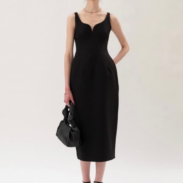 킨더살몬 볼륨 캐미솔 뷔스티에 원피스