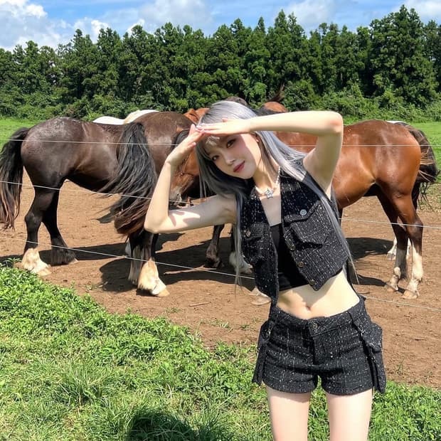 체리퀴리 트위드 셋업 2사이즈