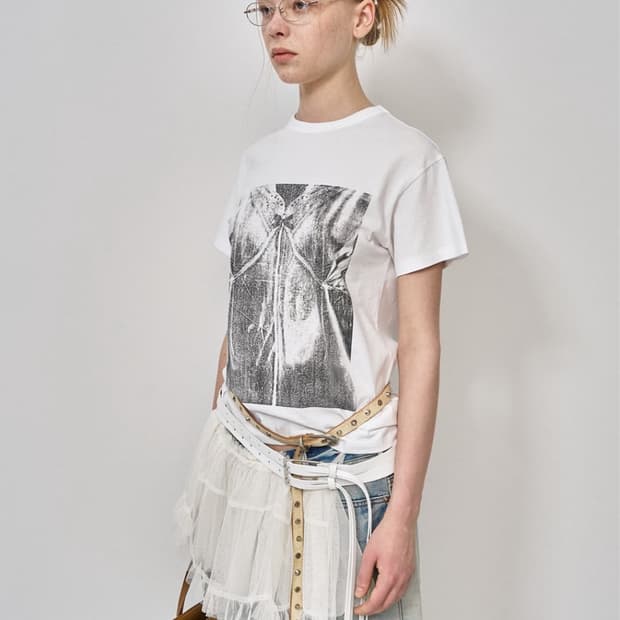 엘씨디씨 Icdc tm RIBBON SLIP PRINT T-SHIRTS