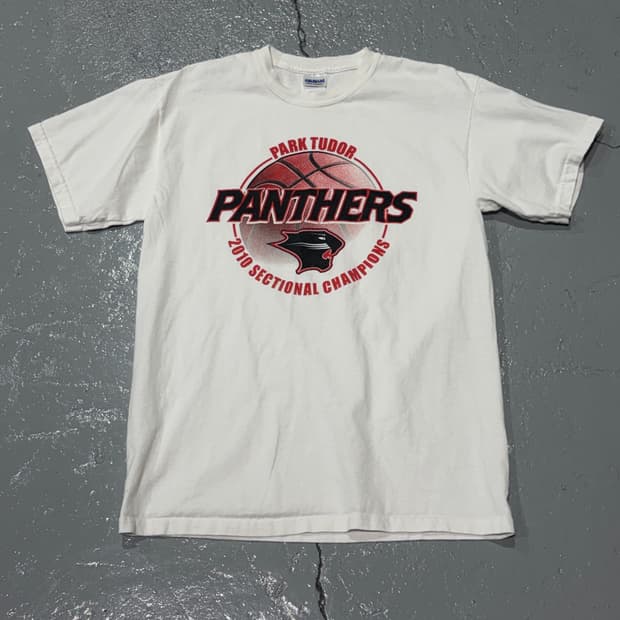 2010 Park Tudor Panthers 길단 빈티지 티셔츠