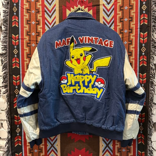 빈티지 포켓몬 데님 자켓