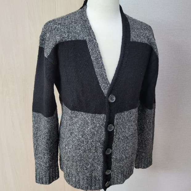 OPT 남자 블럭 가디건 XL 다크그레이