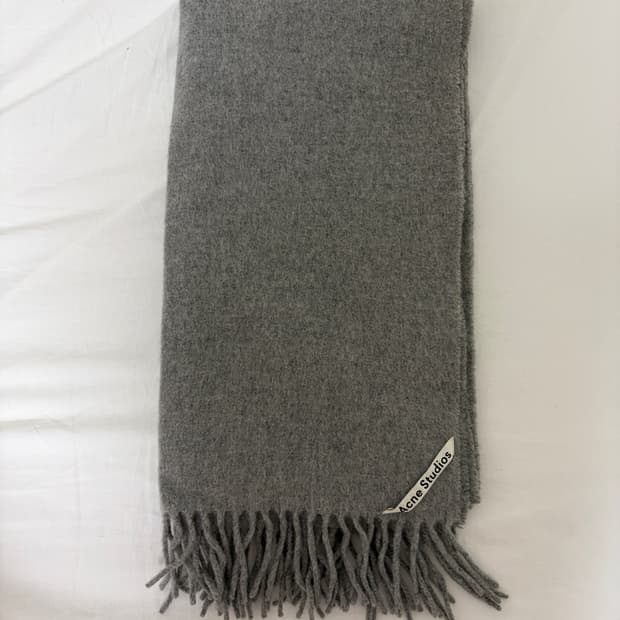 아크네 스튜디오 구버전 로고 머플러 멜란지 그레이 택포 7