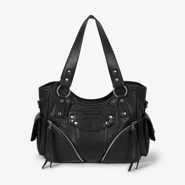 Studded Leather Shoulder Bag