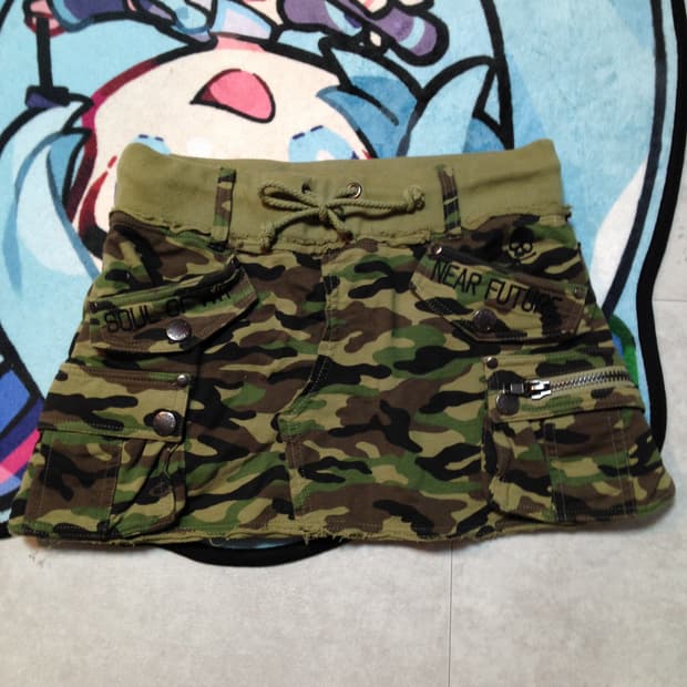 고스트오브할렘 카모 스커트