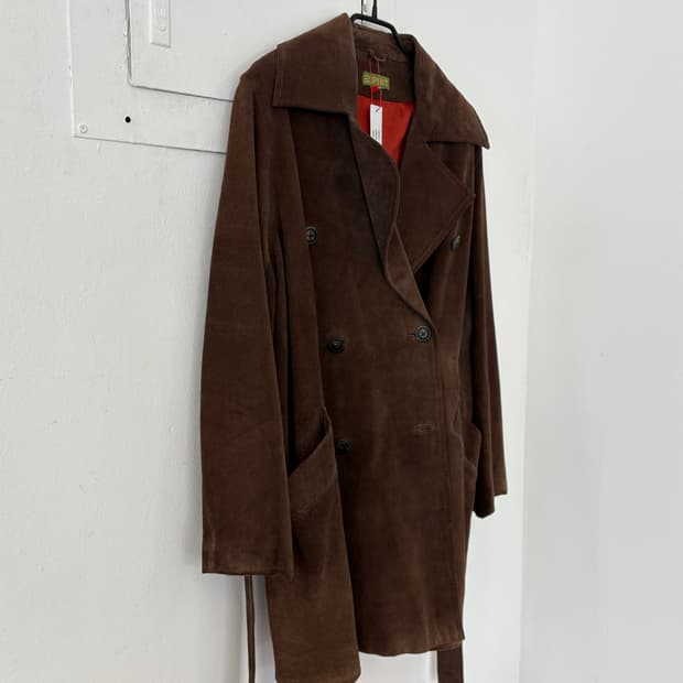 에스프리 90s 레더 코트 자켓