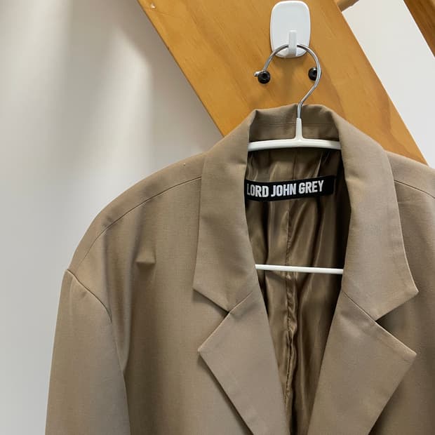 미니멀 오버핏 싱글 블레이저 베이지 M