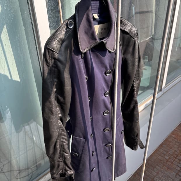 Vintage Burberry Leather Trench Coat