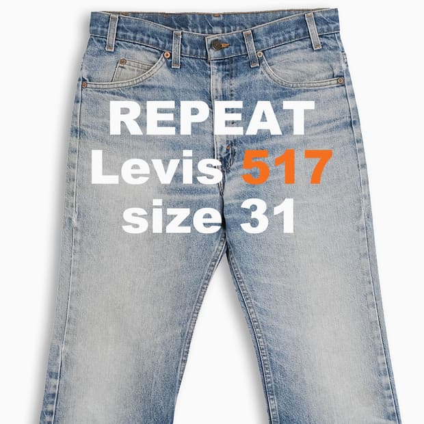 리바이스 517 오렌지탭 중청 80s USA 31인치 OR5173282