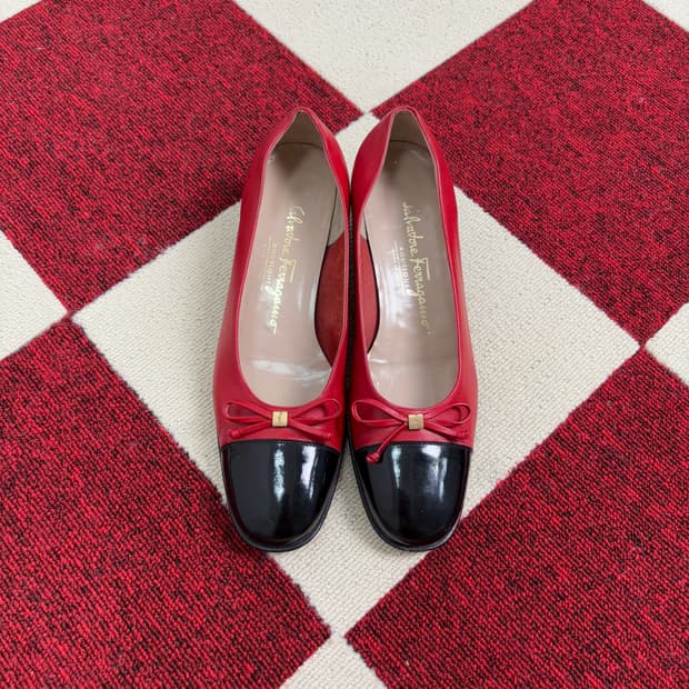 Salvatore Ferragamo Red Flat Shoes