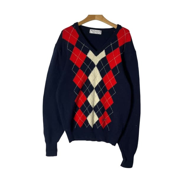 [Burberry] 90's 버버리 재팬 아가일 울 니트