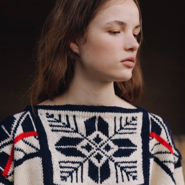 새상품) 파르벵 farven 스노우 니트 아이보리