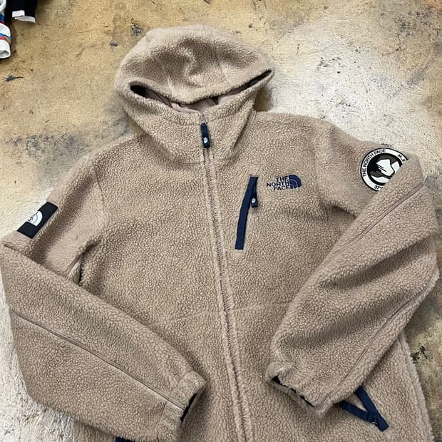 [정품/90] 노스페이스 후리스 후드 집업 베이지 b8