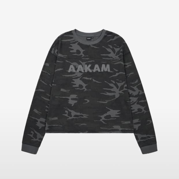 아캄 와플 카모플라쥬 롱슬리브 그레이
