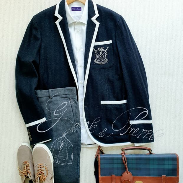 폴로 랄프로렌 와펜 시그니처 블랙 파이핑 자켓