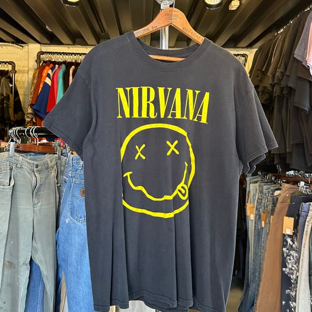 너바나 Nirvana 락밴드 프린팅 티셔츠