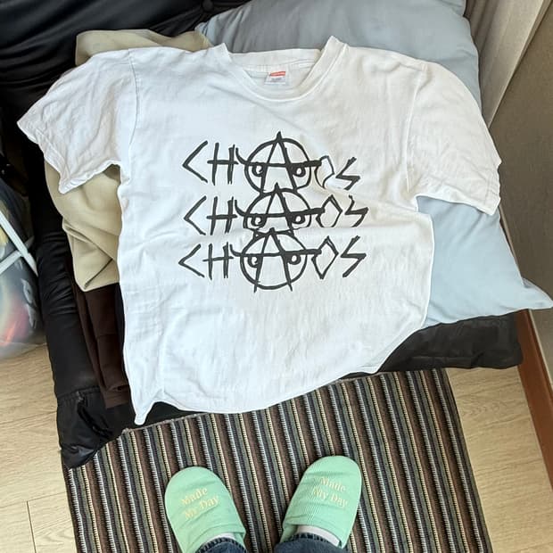 10ss 올드 슈프림 카오스 반팔 티셔츠