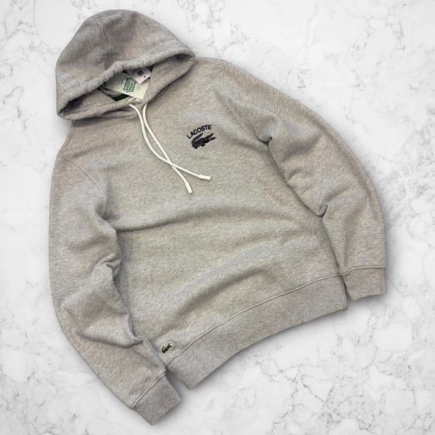 [S] 라코스테 클래식핏 그레이 스웻 후드티 C515