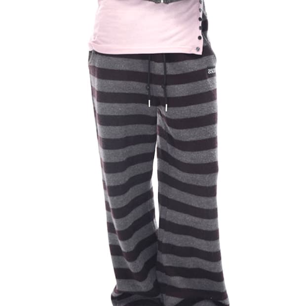 애즈온 COSY STRIPE PANTS 니트 바지