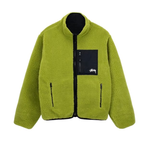 스투시 쉐르파 리버시블 자켓 모스 그린 XXL 새제품 판매