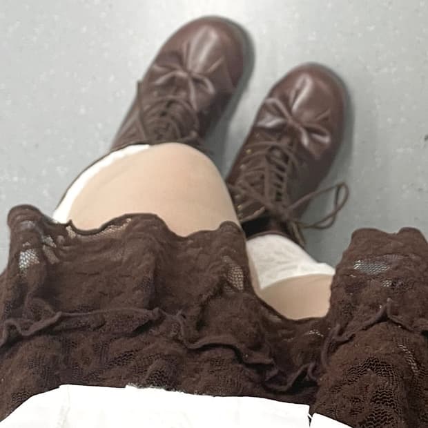 오늘만)디어리 디마럽 워커 리본 부츠 라떼갸루 초코맛 핀터깔 희귀