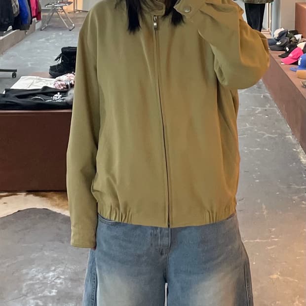 입생로랑 베이지 블루종 자켓 H1790