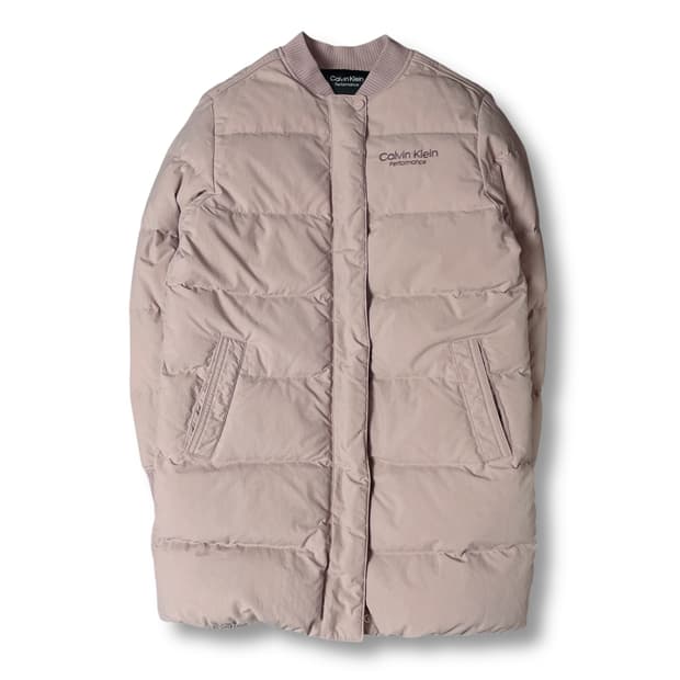 캘빈클라인 딸기우유 덕다운 패딩 S