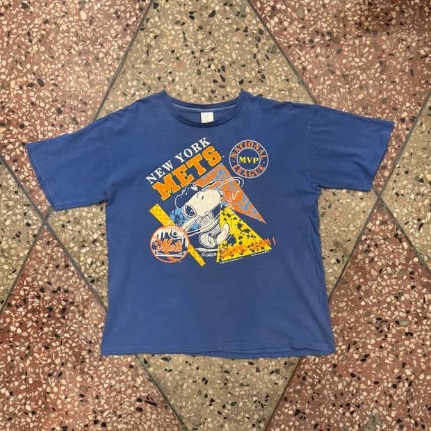 90s 스누피 New York 티셔츠 (XL)