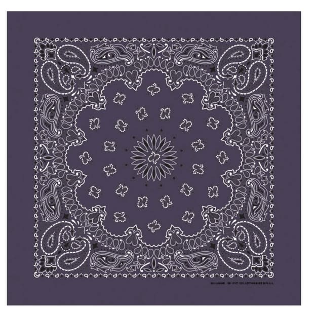 클래식 페이슬리 반다나/스카프(플럼)