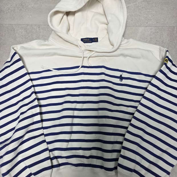 ​폴로 랄프로렌 스트라이프 패턴 후드티