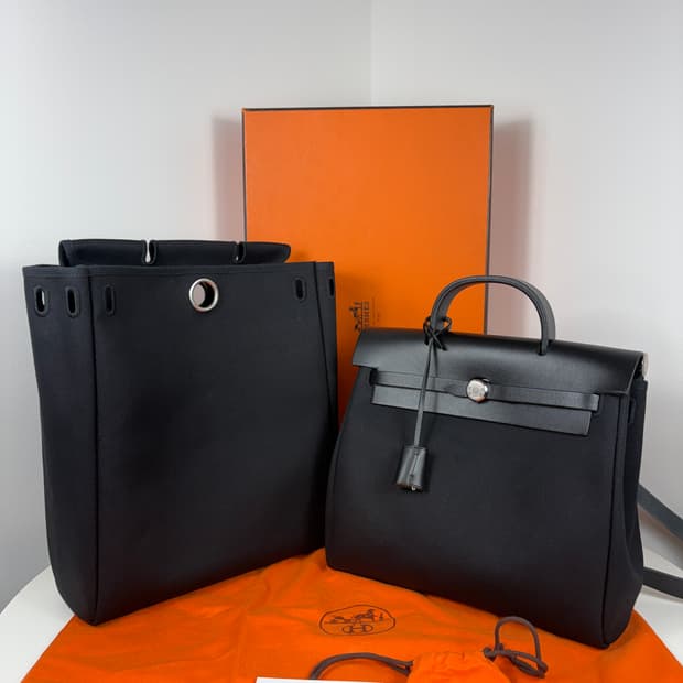 에르메스 에르백 에르백팩 캔버스 블랙