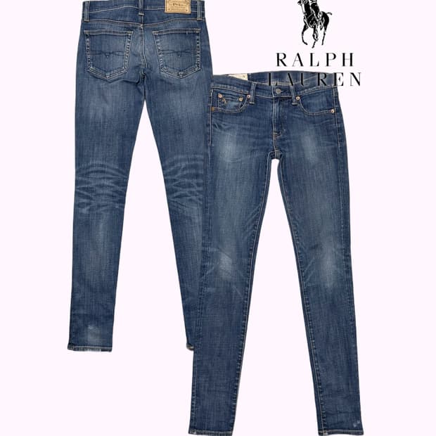 RALPH LAUREN logo fade slim jean