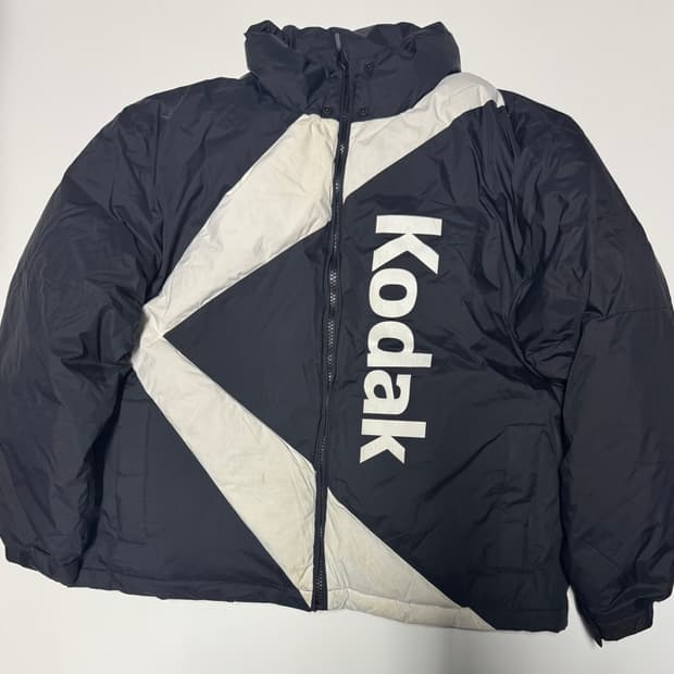 정품 코닥 kodak 빅 로고 덕 다운 숏 패딩 XL ~ 2XL