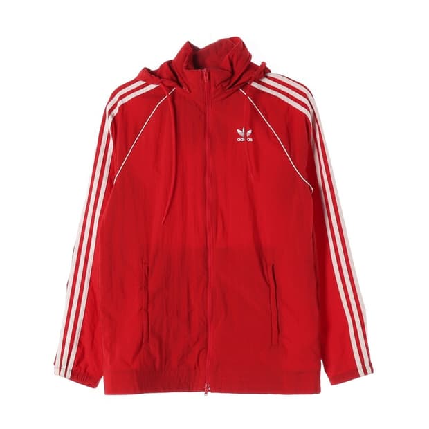 아디다스 SST 트레포일 로고 후드 윈드브레이커 M