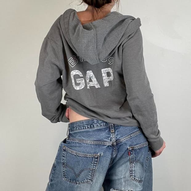 갭 남성용 회색 후디