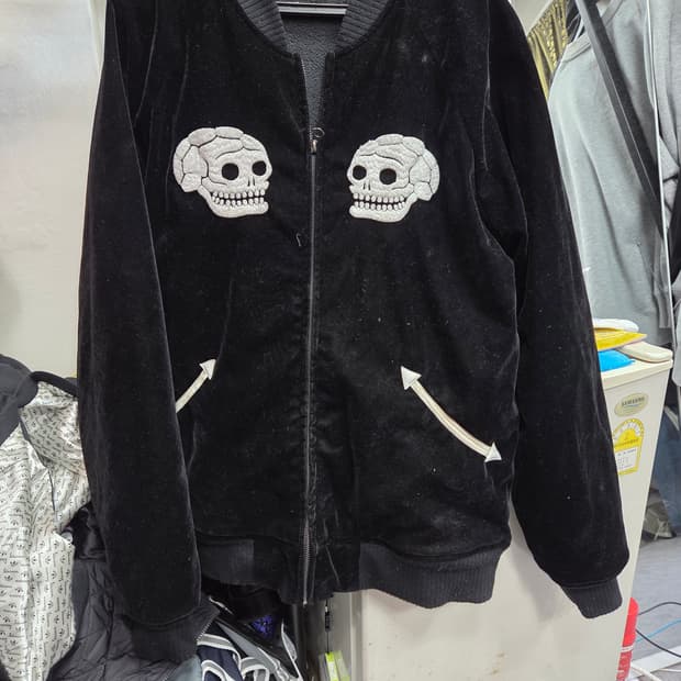 마가진  해골  벨벳자켓