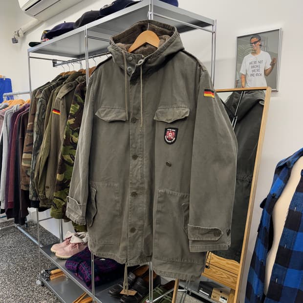 80s 빈티지 독일군 올리브 모즈 코트 (L) 