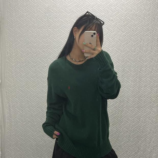 폴로 랄프로렌 베이직 딥그린 홀리데이 니트 XL C06617