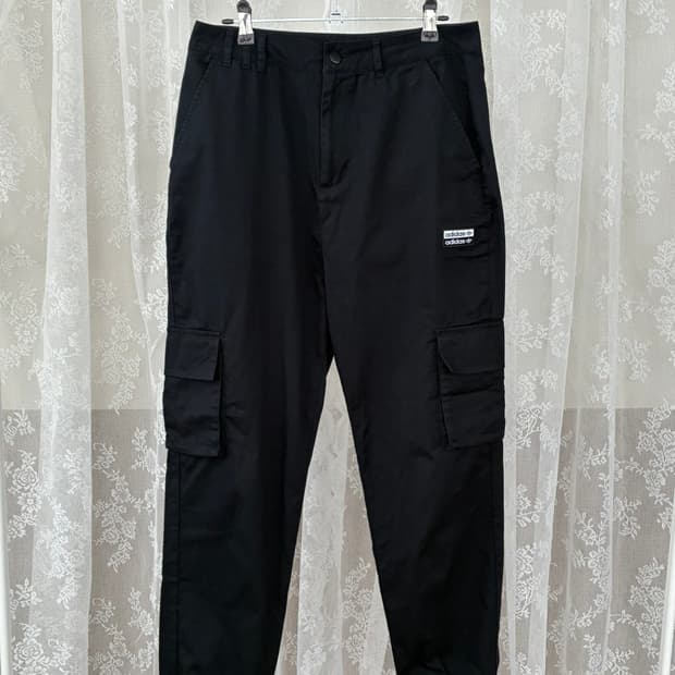 M) 아디다스 카고 조거 팬츠 블랙