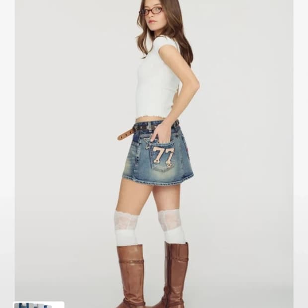 글로니 웨스턴 미니스커트  S