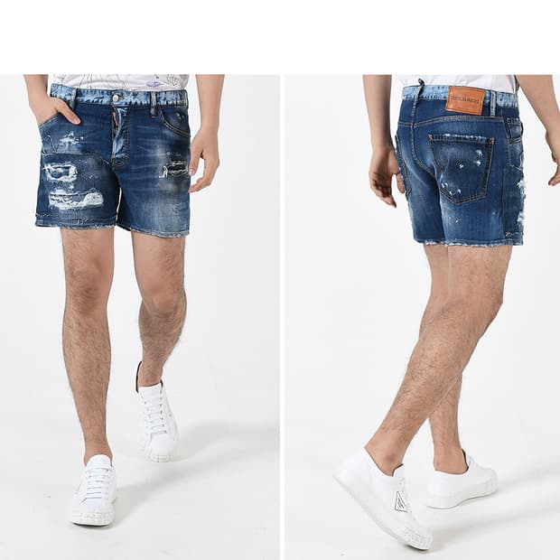 Dsquared2 디스퀘어드  워싱 와이드 데님 반바지