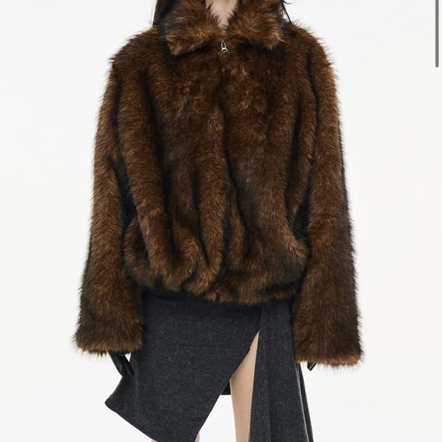 세릭 Brushed Fur Jacket / Brown 