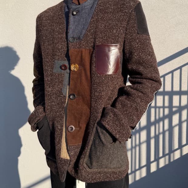 준야와타나베 맨 13AW 패치워크 자켓