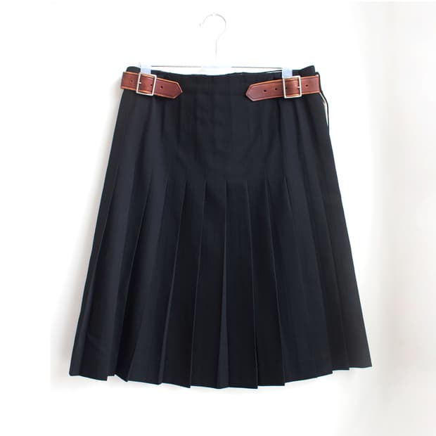 꼼데가르송 플리츠 벨트 스커트