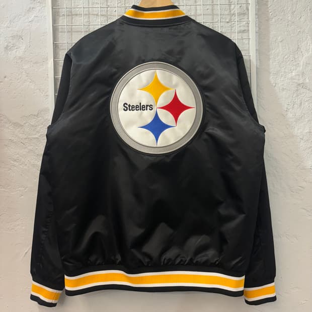 뉴에라 NFL 피츠버그 스틸러스 블랙 바시티 자켓 XL