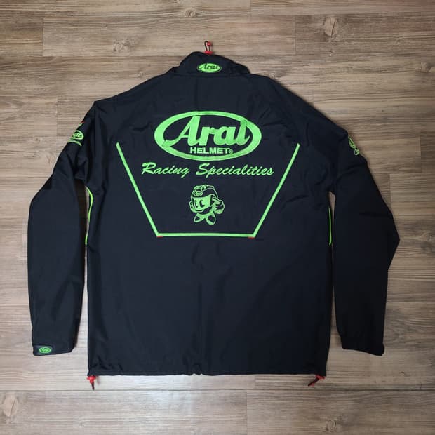 (L) 구형 아라이 Arai 바람막이 라이더 자켓 점퍼 블랙네온