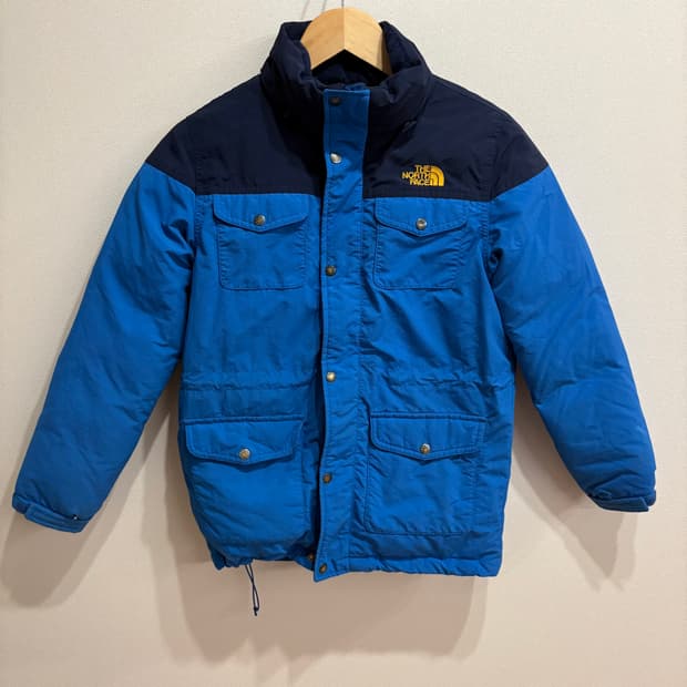 노스페이스 블루/네이비 패딩 자켓 140