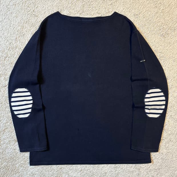 세인트제임스 길도 엘보패치 긴팔 티셔츠 네이비