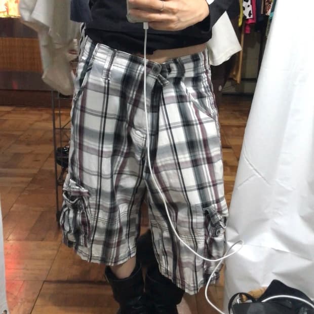 체크 하프팬츠