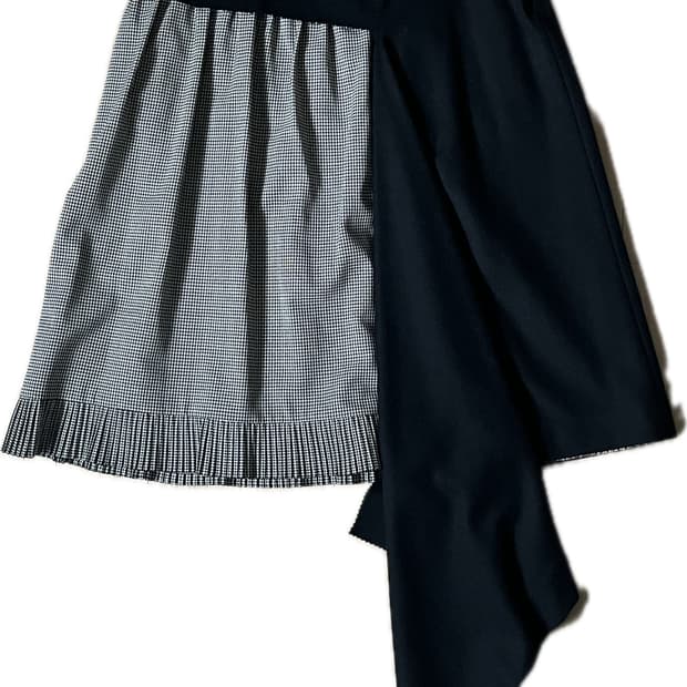 FACETASM 언발란스 패치워크 스커트